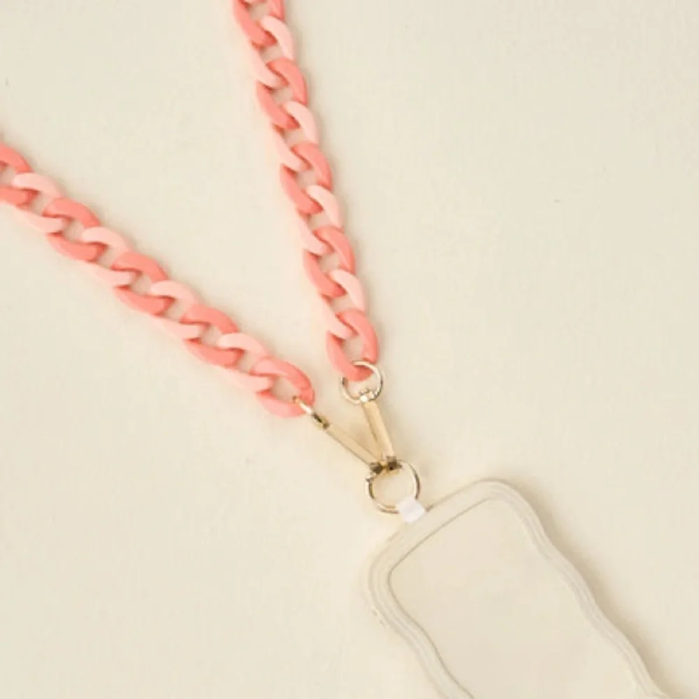 The Darling Effect Crossbody Phone Chain Pink/Peach NWT
